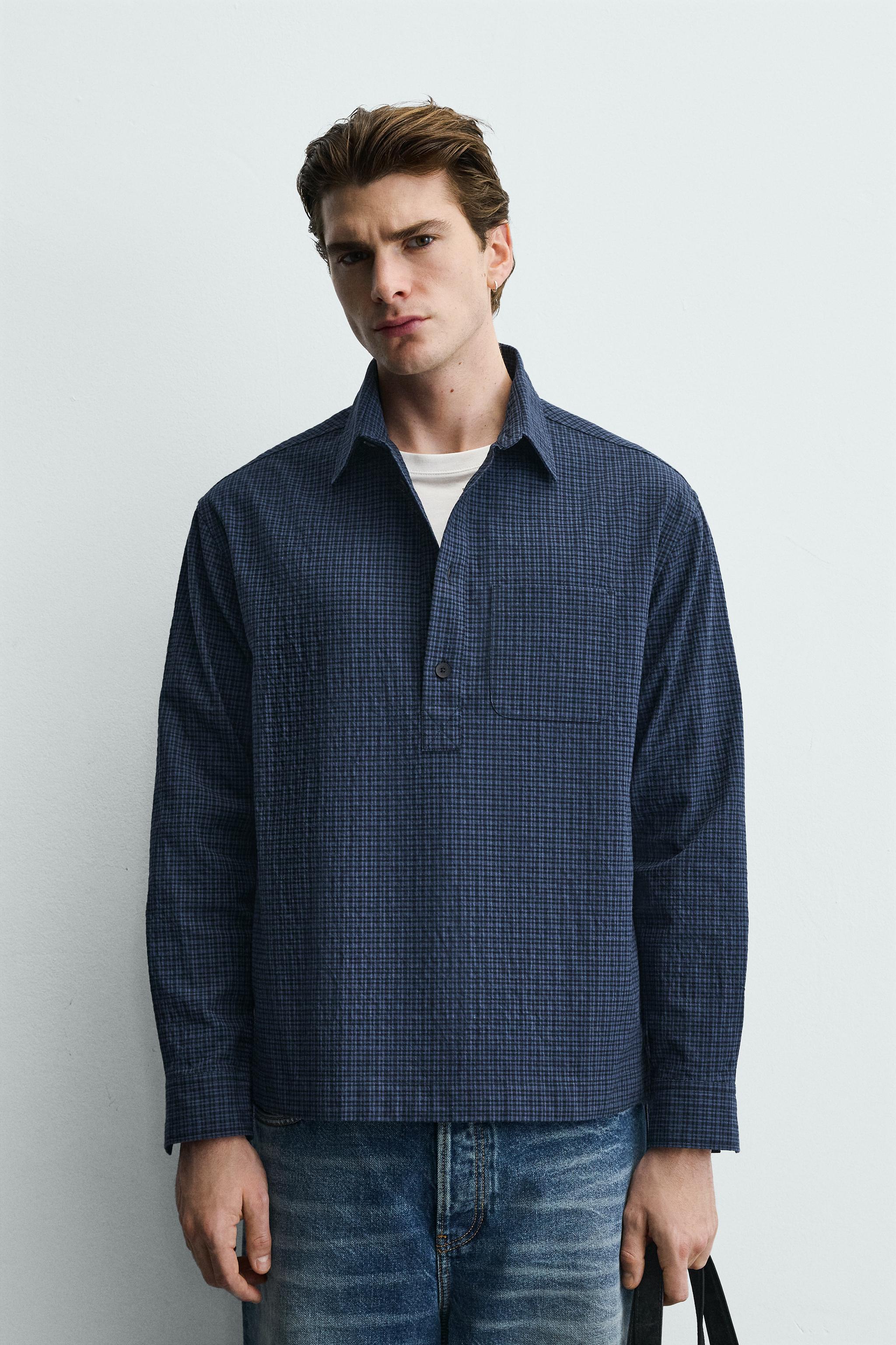 CHEMISE POLO REGULAR FIT À CARREAUX